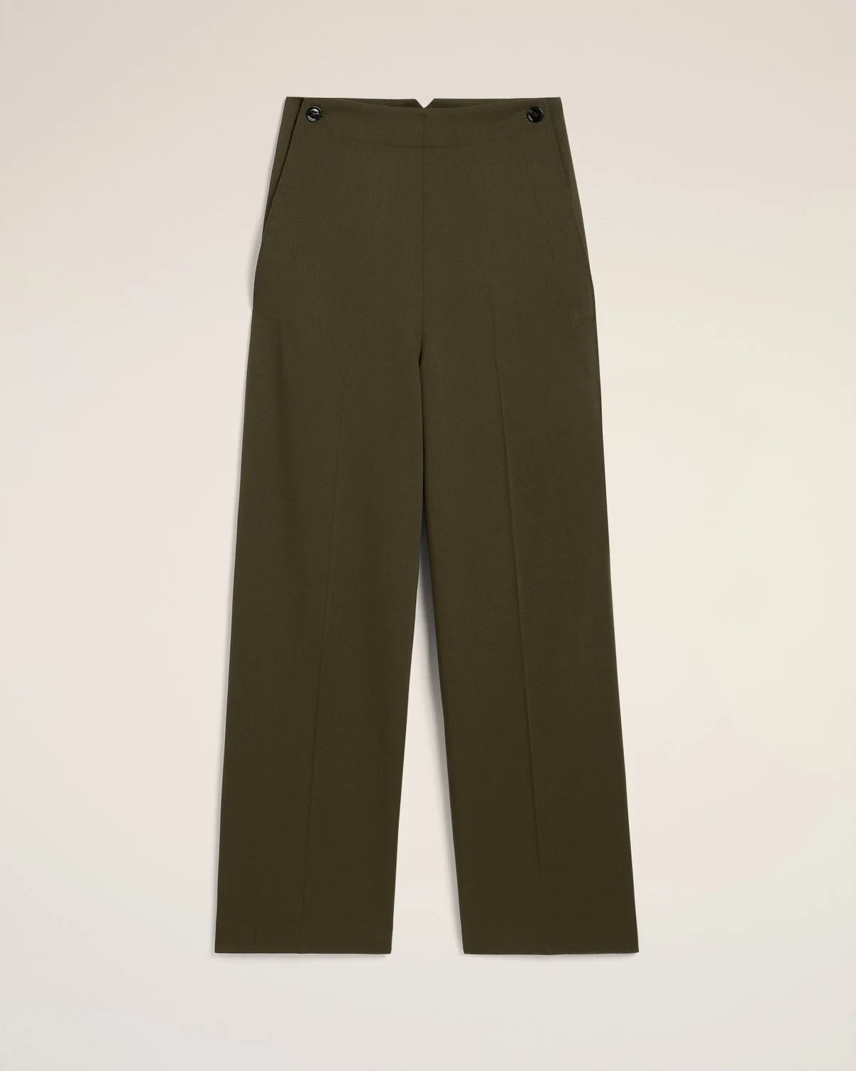 Green Wool Sailor Pants