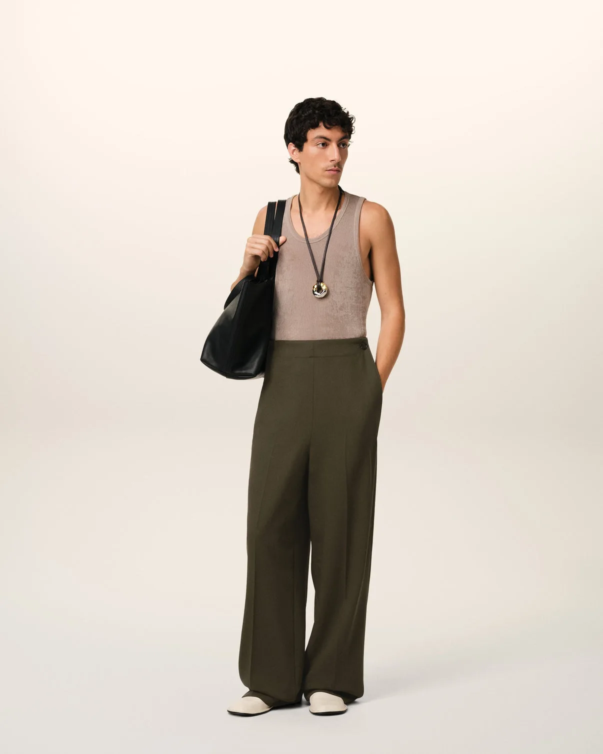 Green Wool Sailor Pants