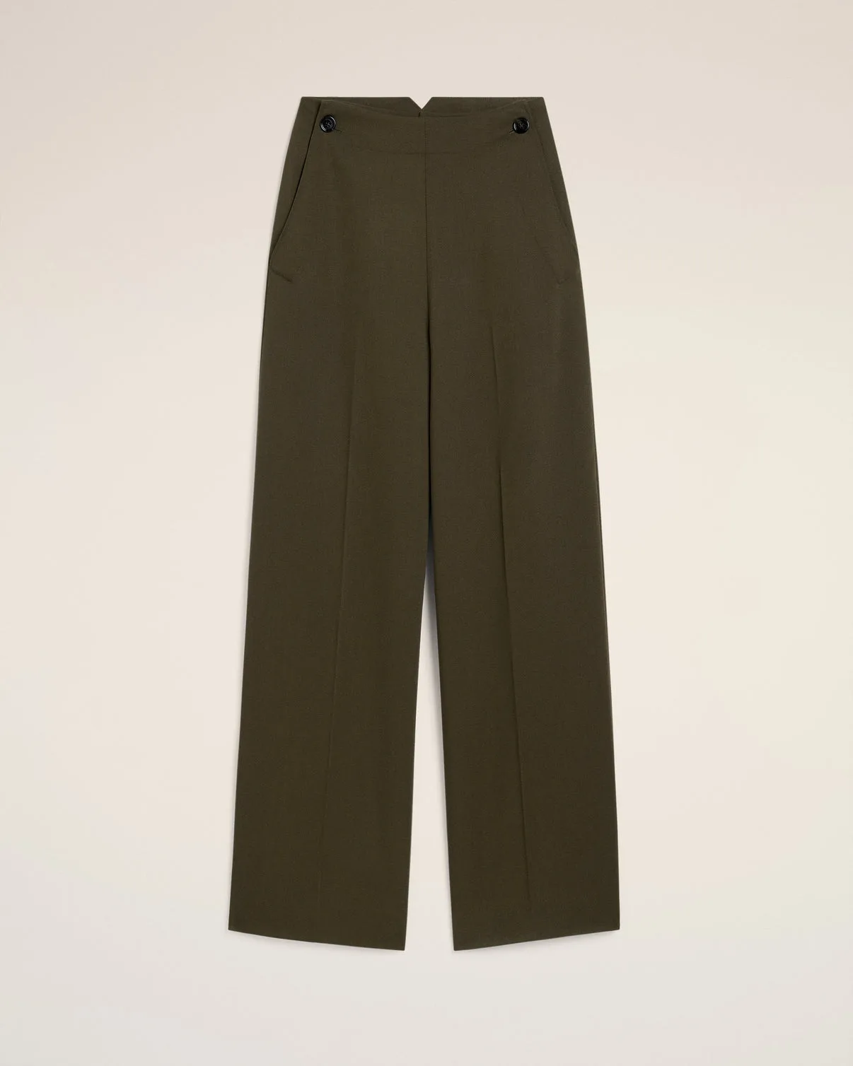 Green Wool Sailor Pants