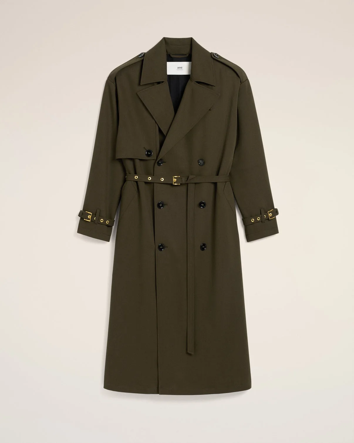 Green Wool Trench Coat