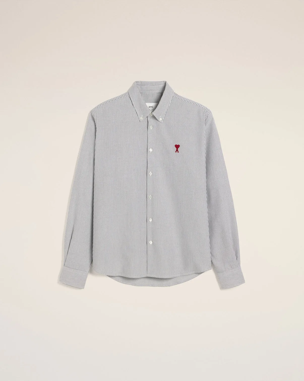 Gray Cotton Button Down Shirt