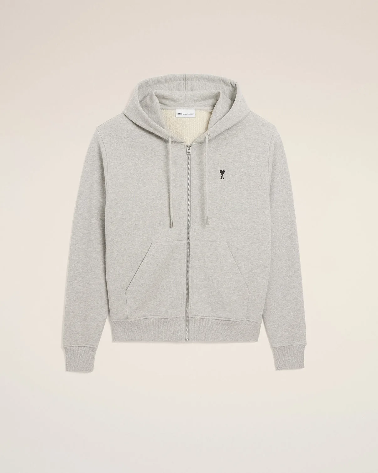 Gray Cotton Contrasted Hoodie