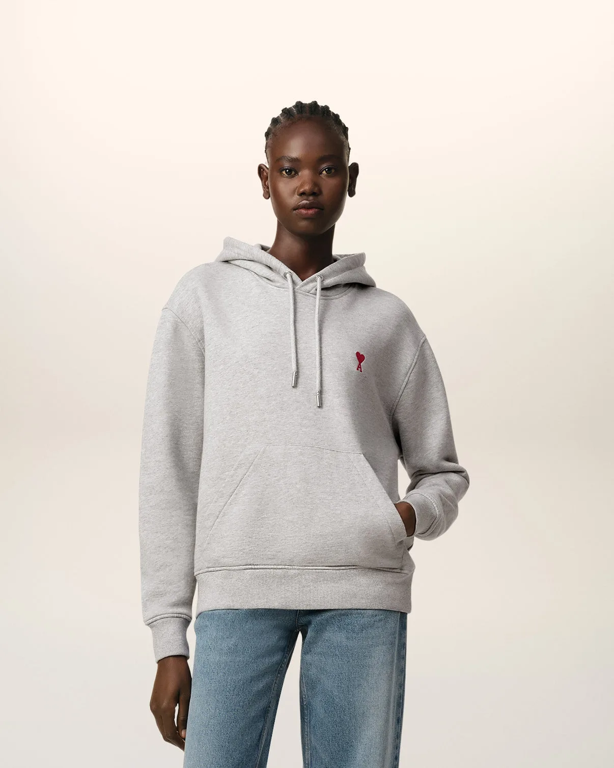 Gray Cotton Hoodie