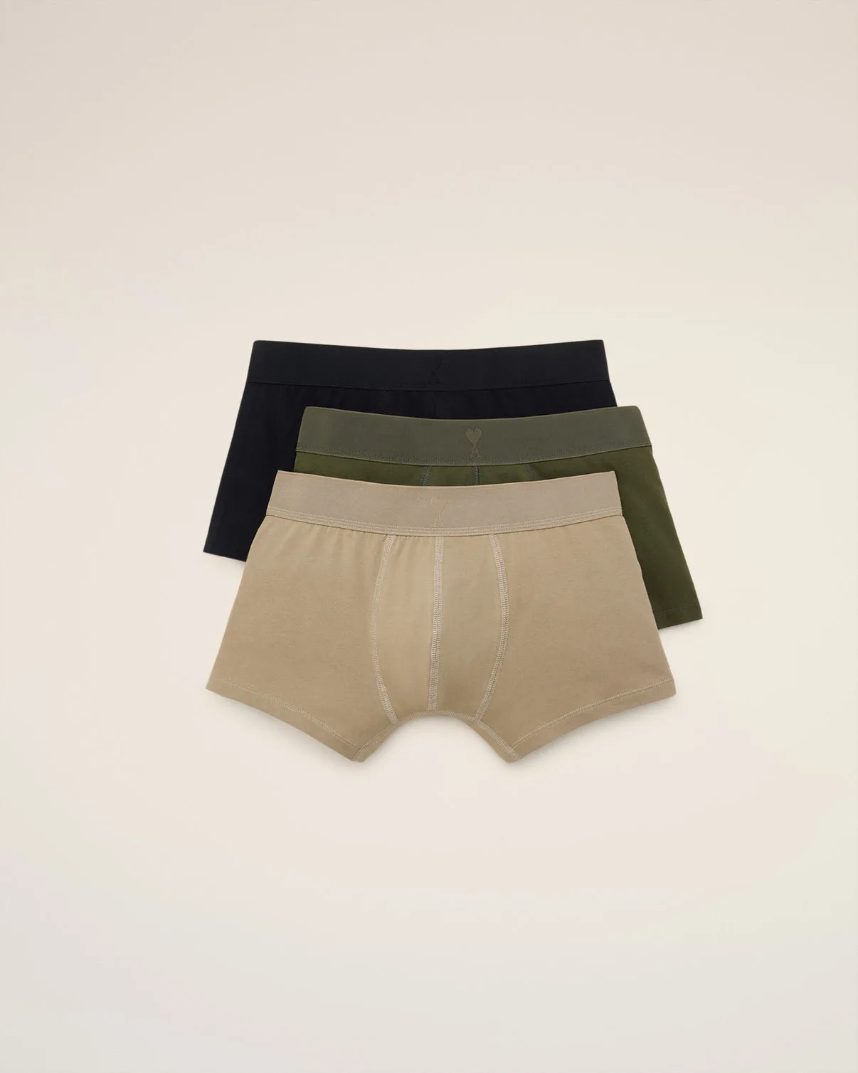 Gray Cotton Jersey Three Pack Boxers