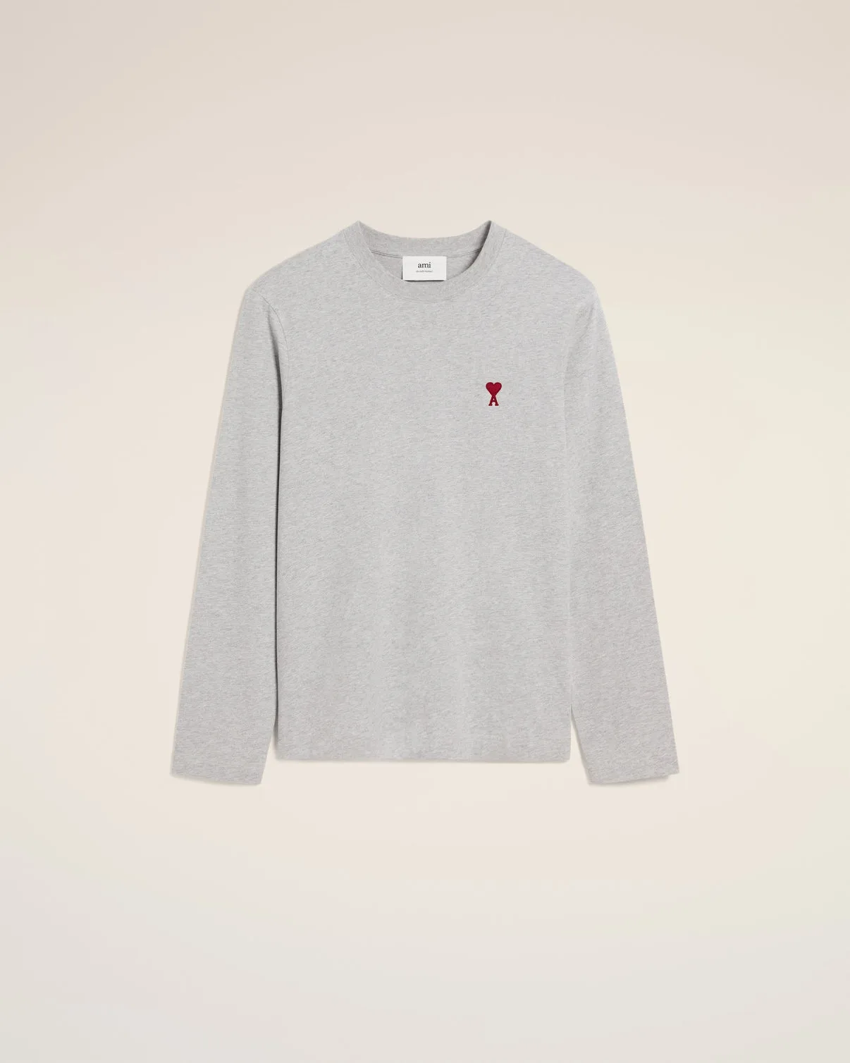 Gray Cotton Long Sleeves T-Shirt