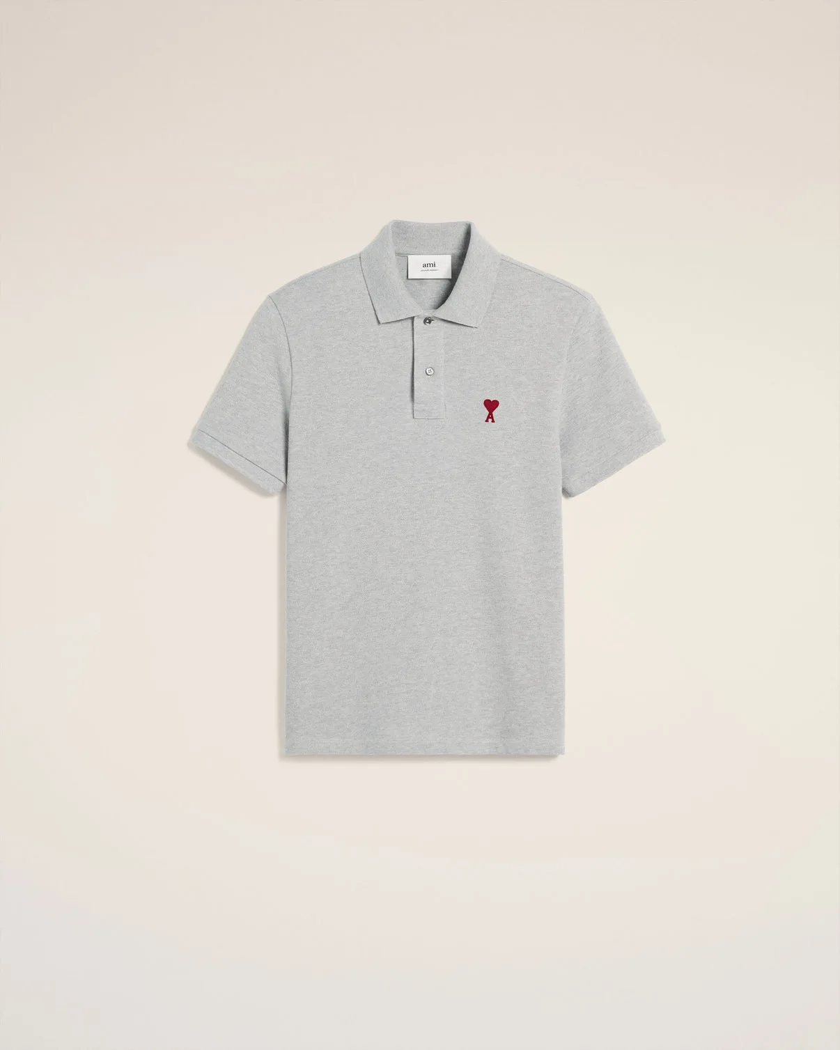 Gray Cotton Polo Shirt