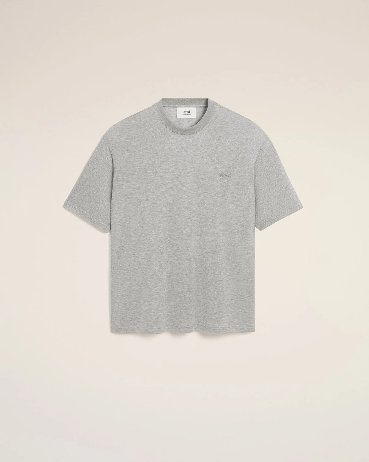 Gray Cotton Short Sleeves T-shirt