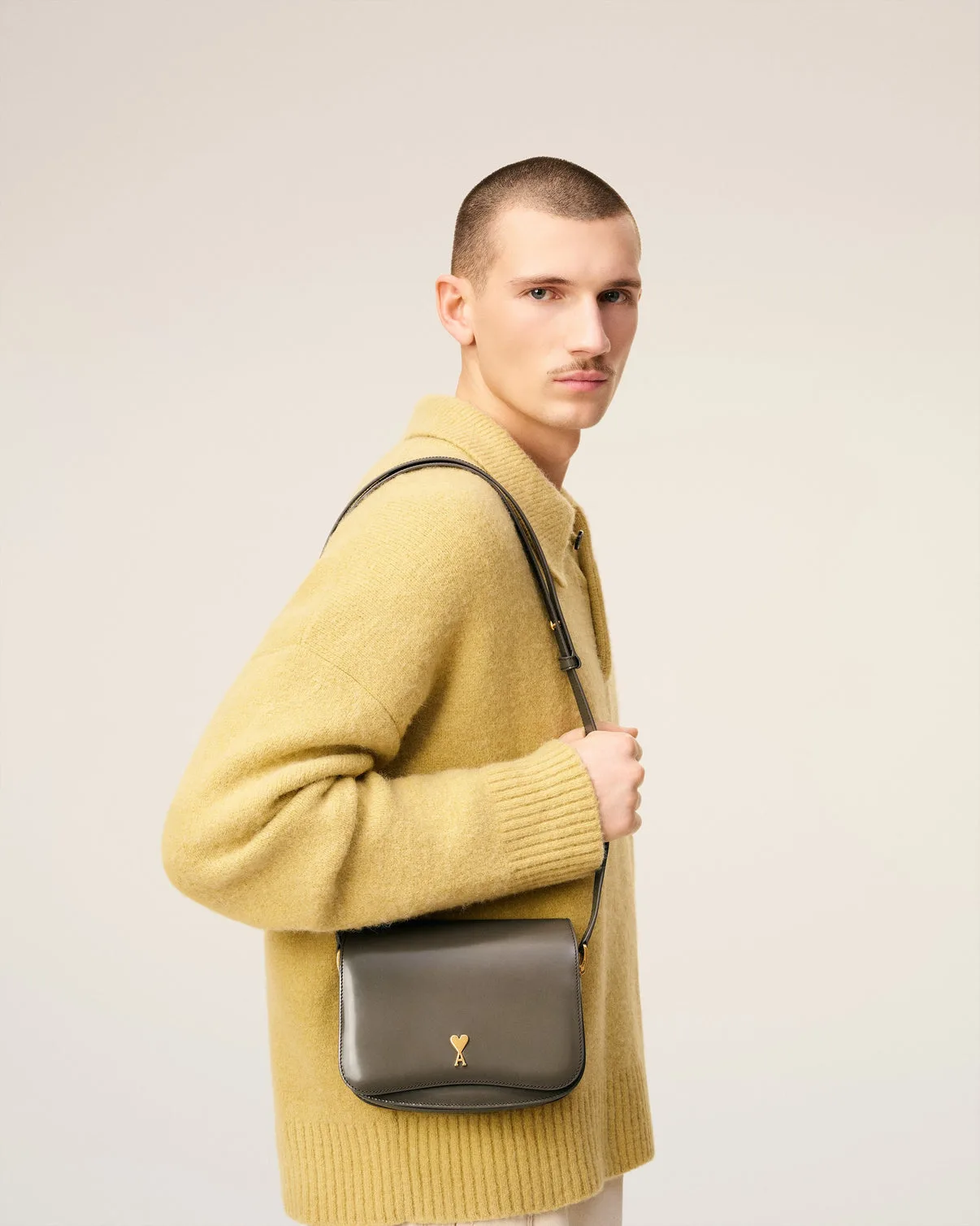 Gray Glazed Leather Paris Paris Bag