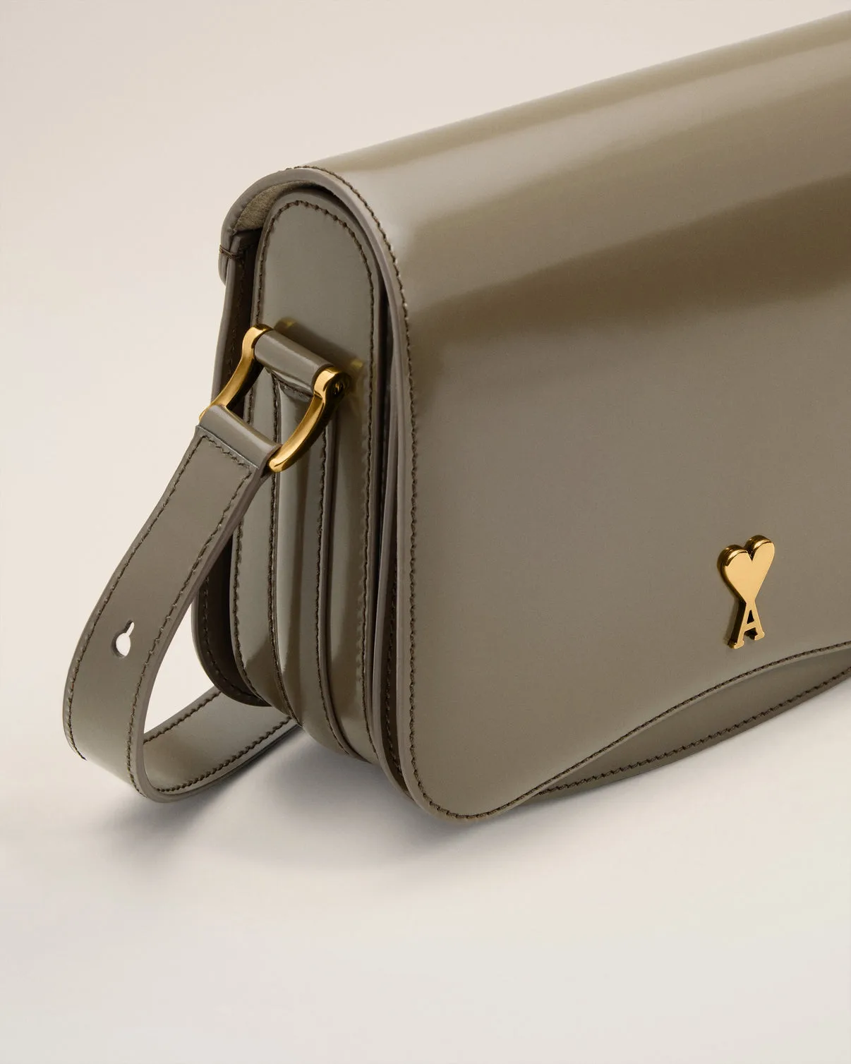 Gray Glazed Leather Paris Paris Bag