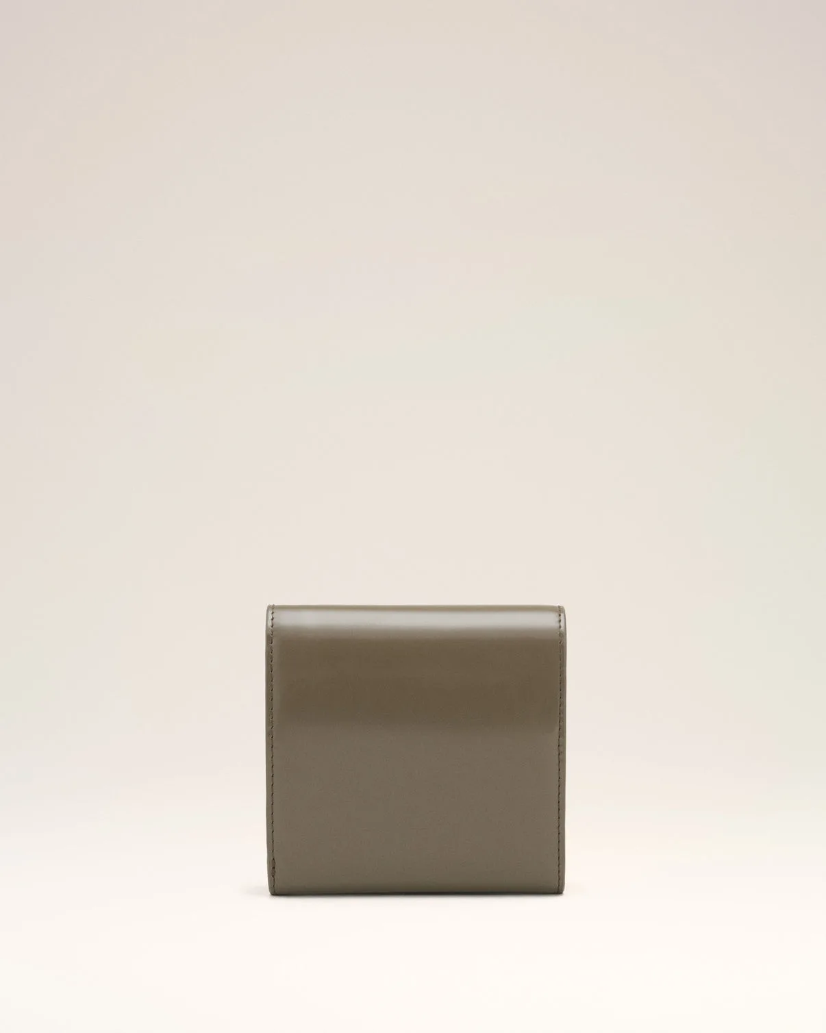 Gray Glazed Leather Paris Paris Compact Wallet