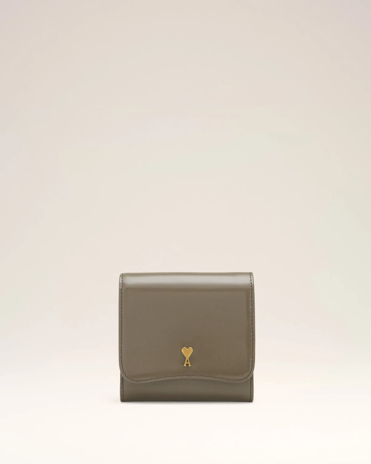 Gray Glazed Leather Paris Paris Compact Wallet