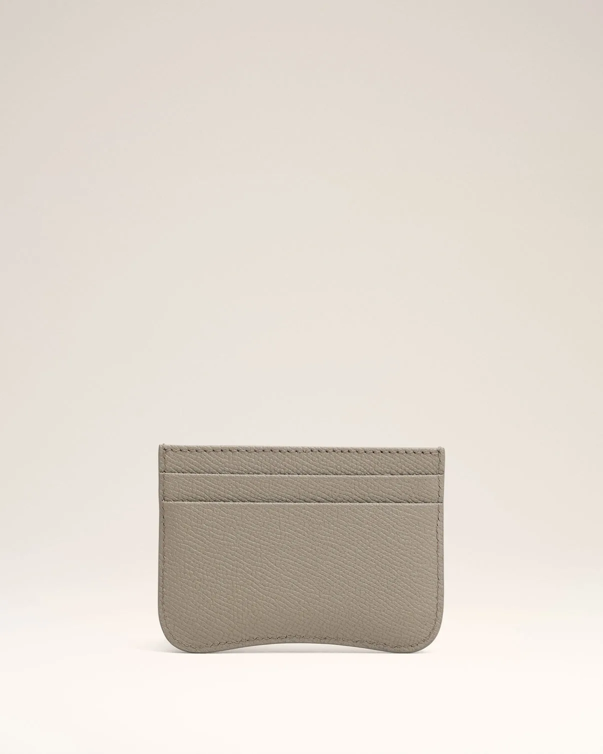 Gray Leather Paris Paris Card Holder