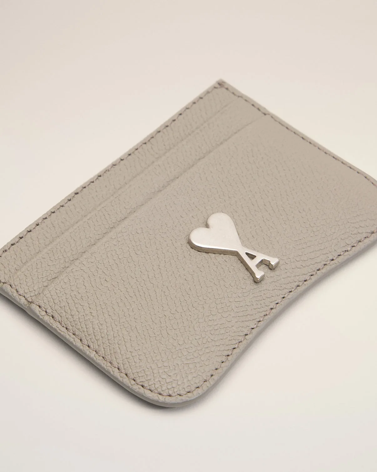 Gray Leather Paris Paris Card Holder