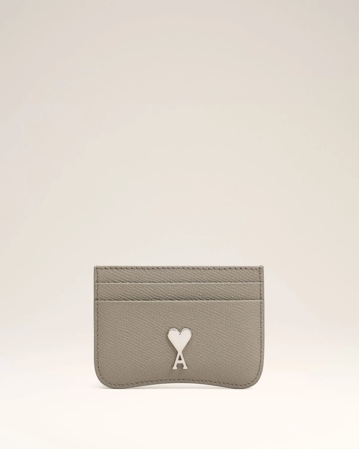 Gray Leather Paris Paris Card Holder