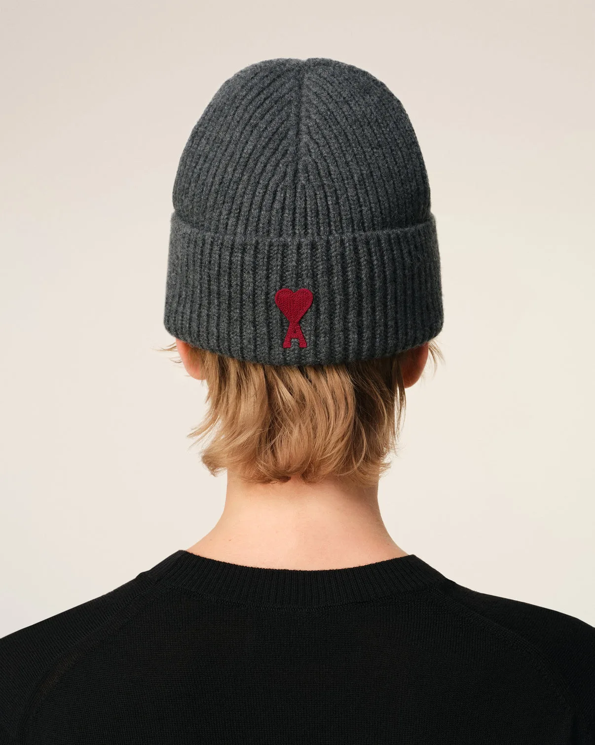Gray Merino Wool Beanie