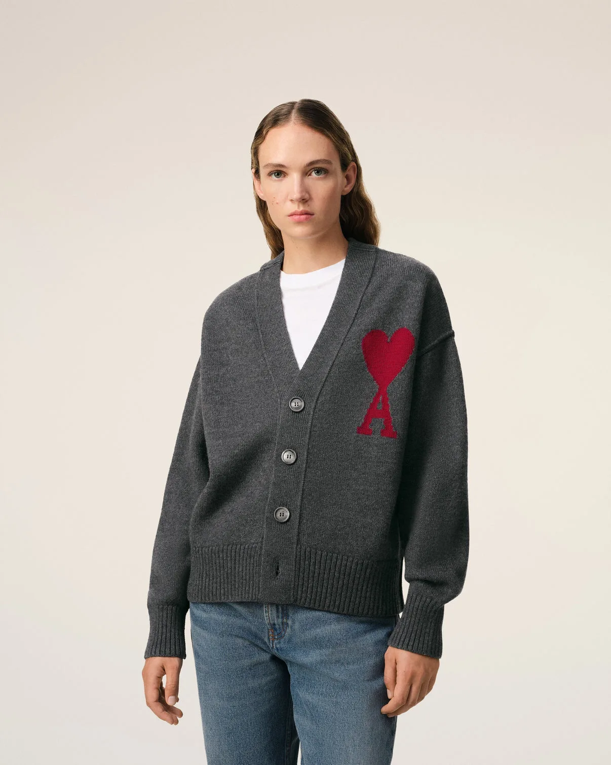 Gray Wool Cardigan
