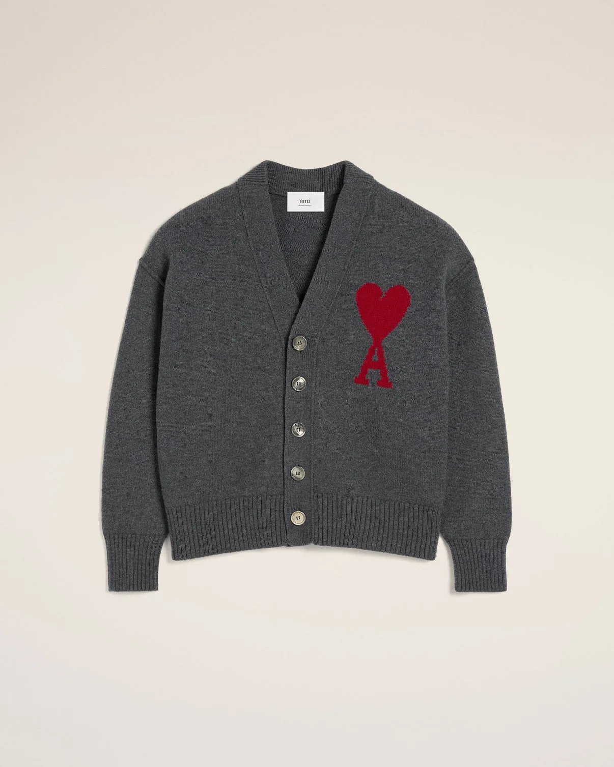 Gray Wool Cardigan