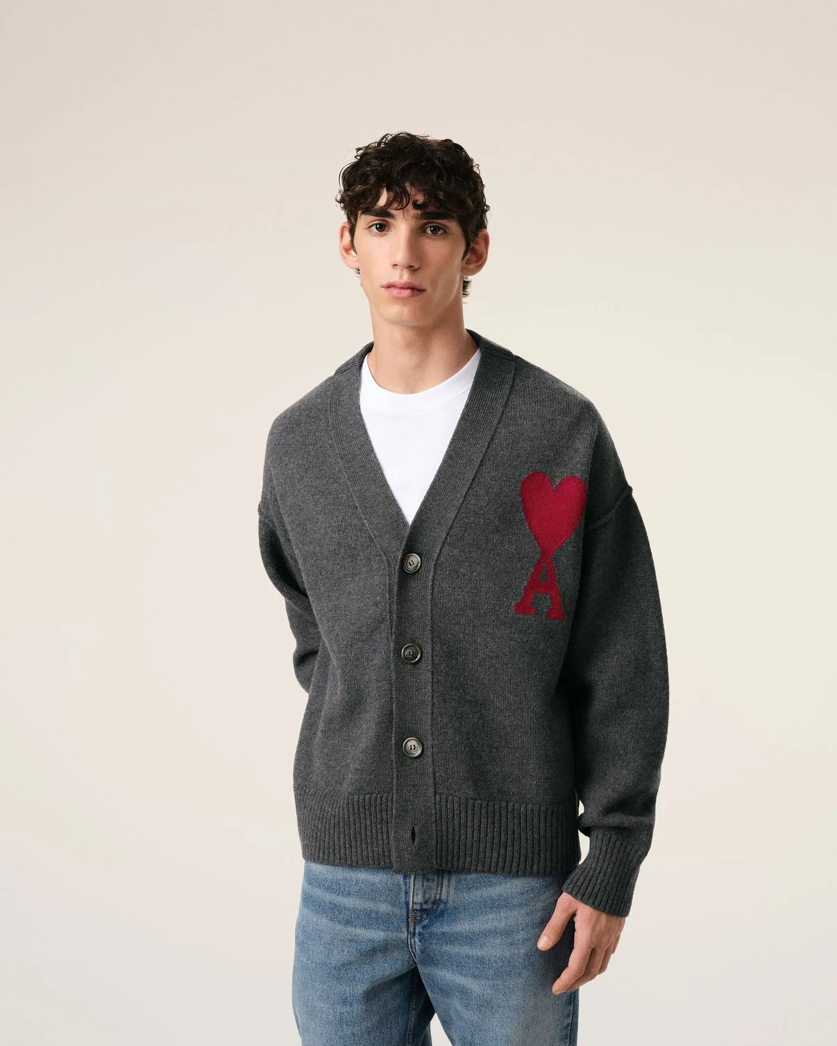 Gray Wool Cardigan
