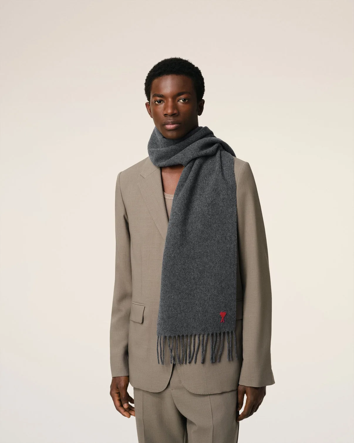 Gray Wool Scarf