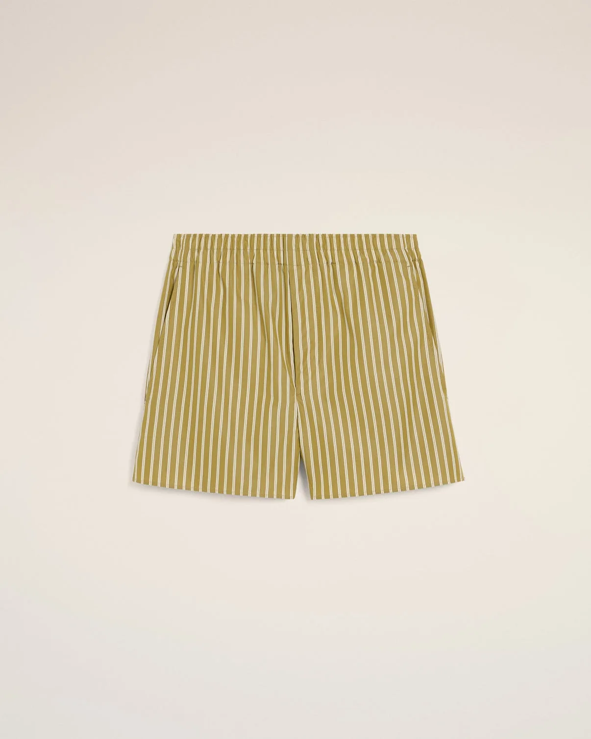 Khaki Cotton Elasticated Short