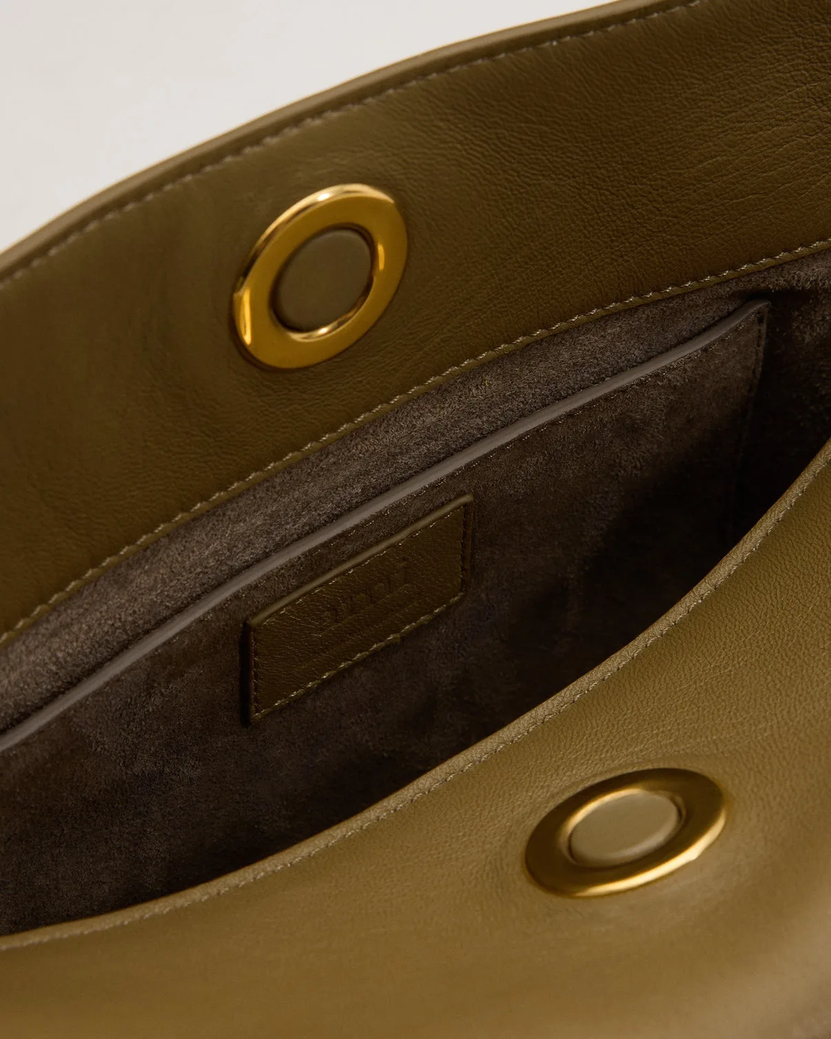 Khaki Leather Carrousel Bag