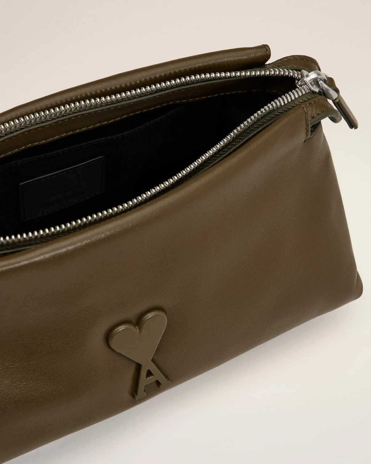 Khaki Leather Voulez-Vous Pouch