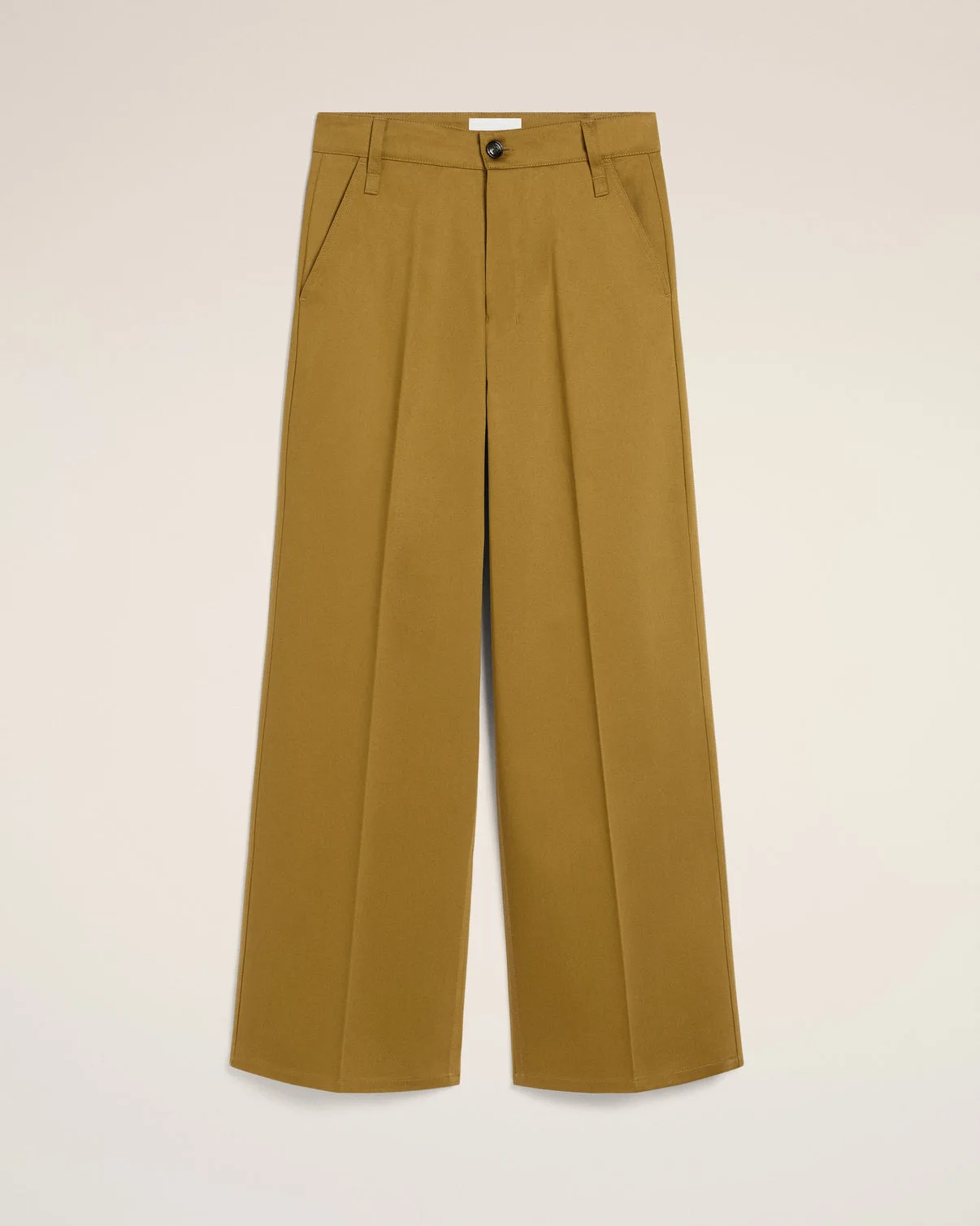 Mustard Cotton Baggy Fit Pants