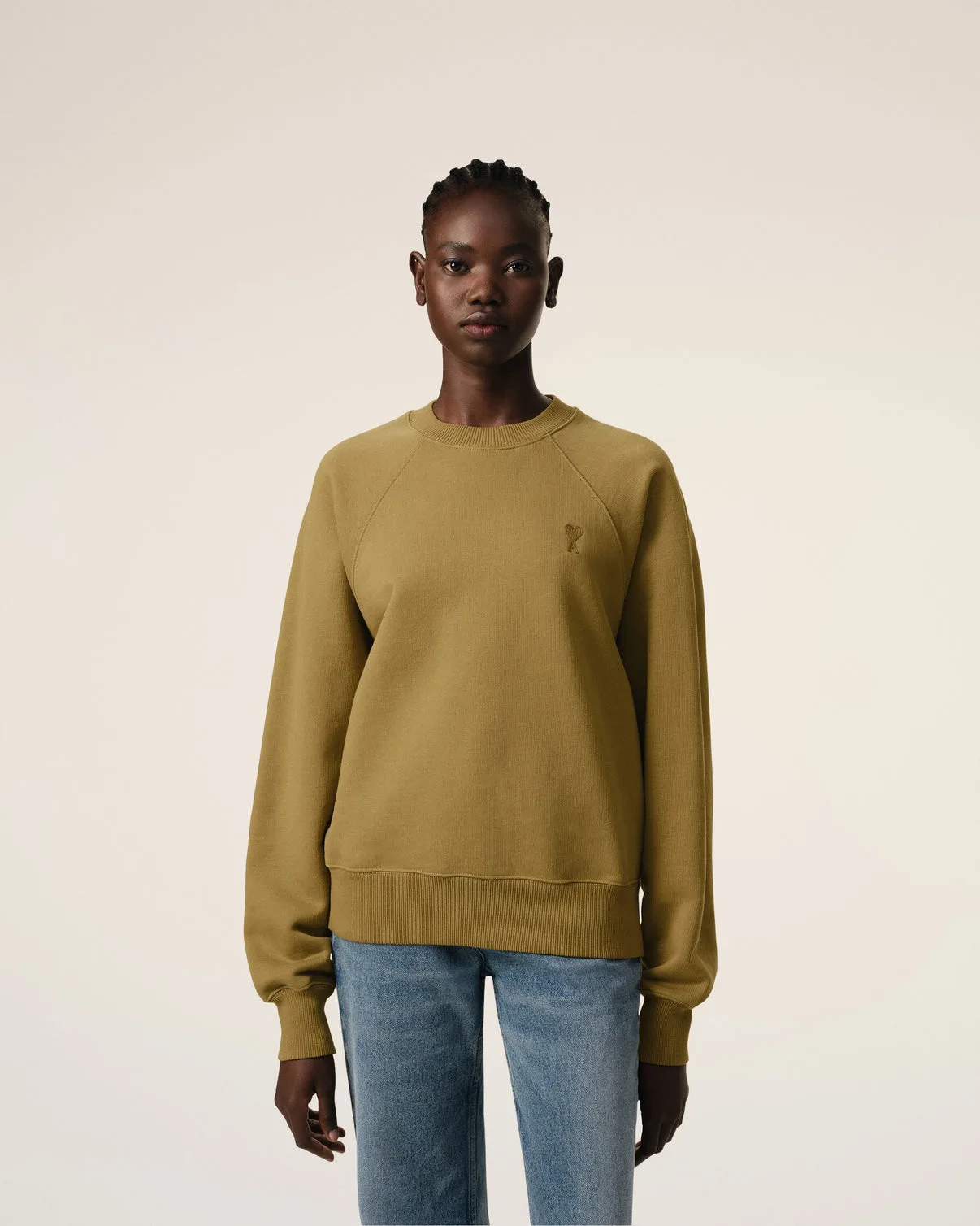 Mustard Cotton Tonal Sweatshirt