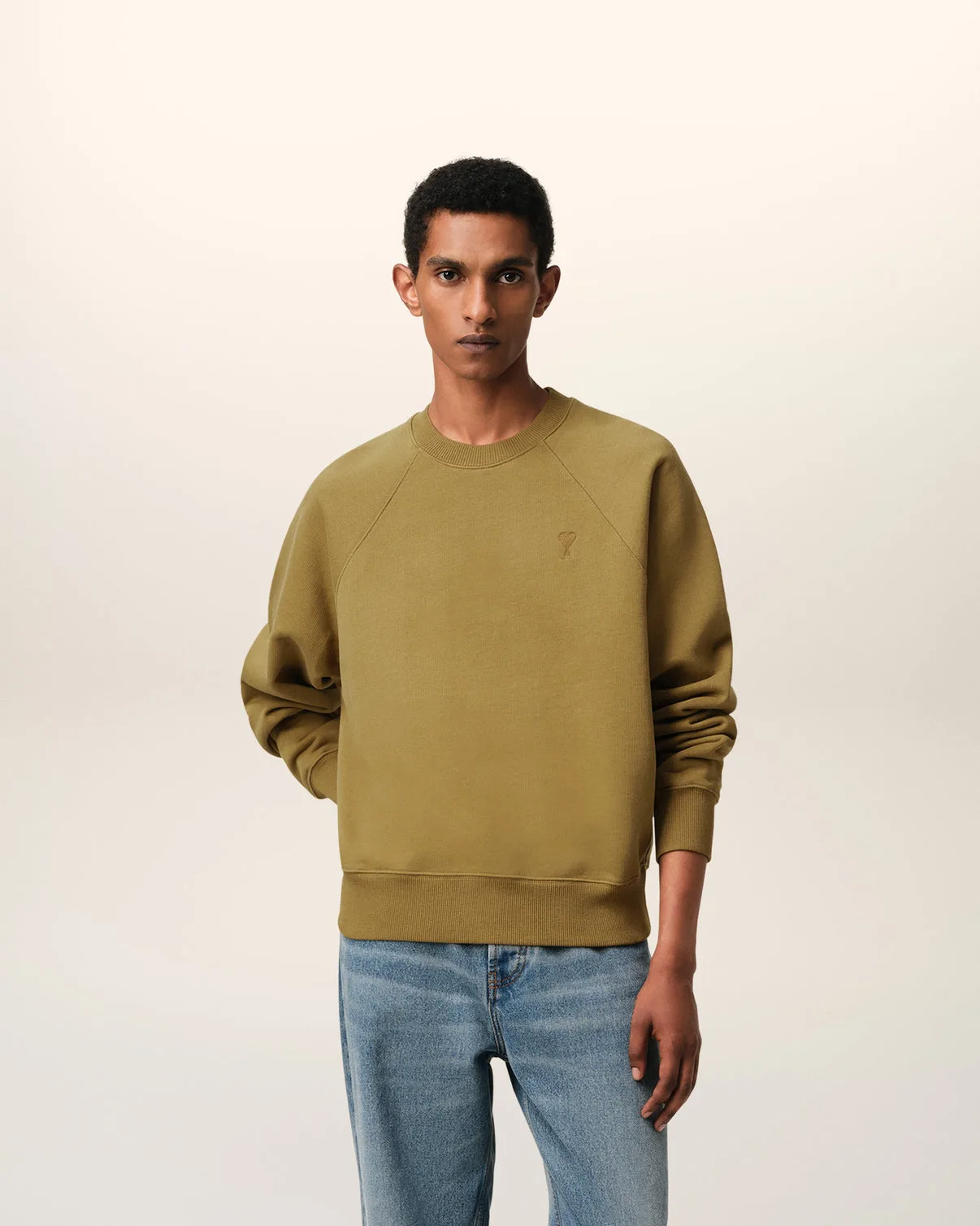 Mustard Cotton Tonal Sweatshirt