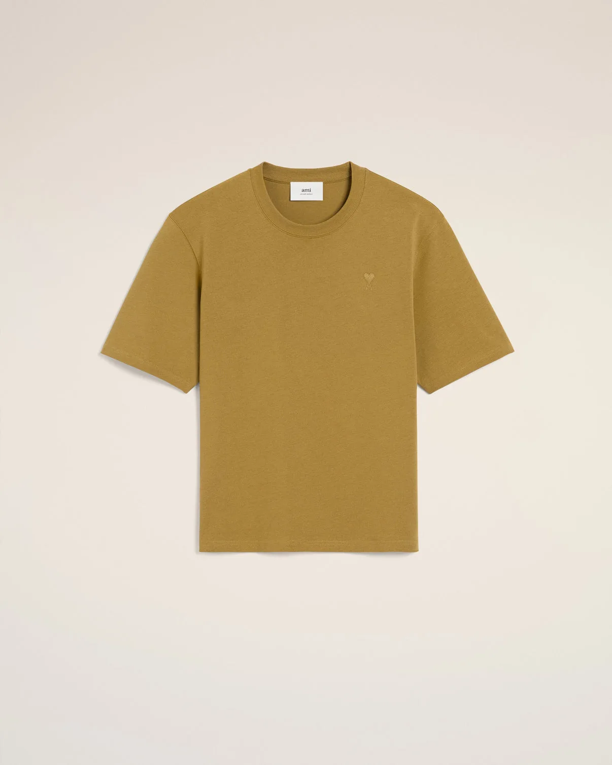Mustard Cotton Tonal T-Shirt
