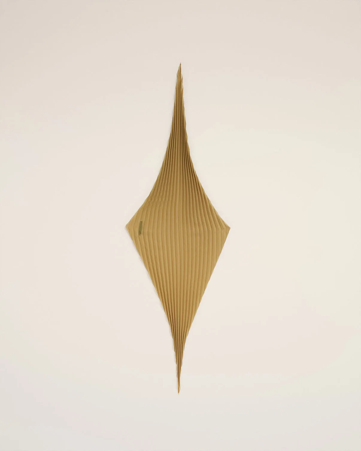 Mustard Pleated Diamond Shaped Scarf