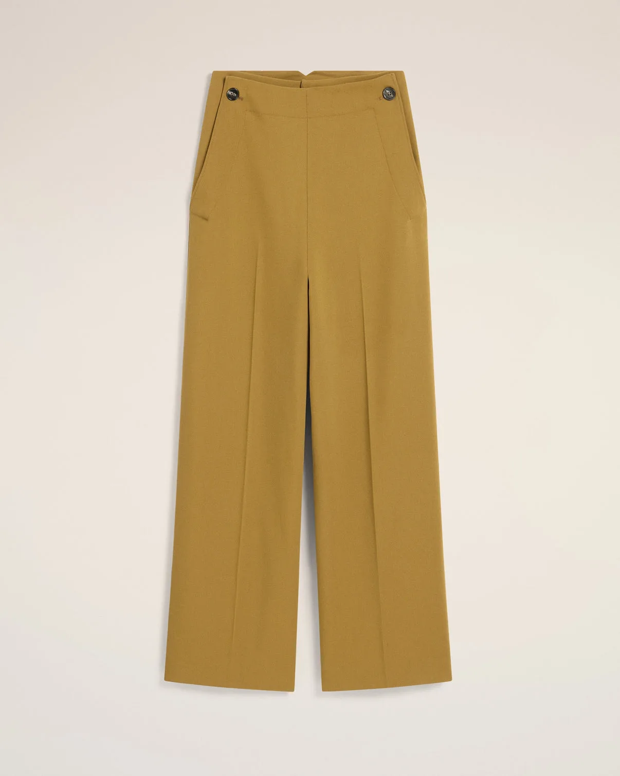 Mustard Wool Sailor Pants
