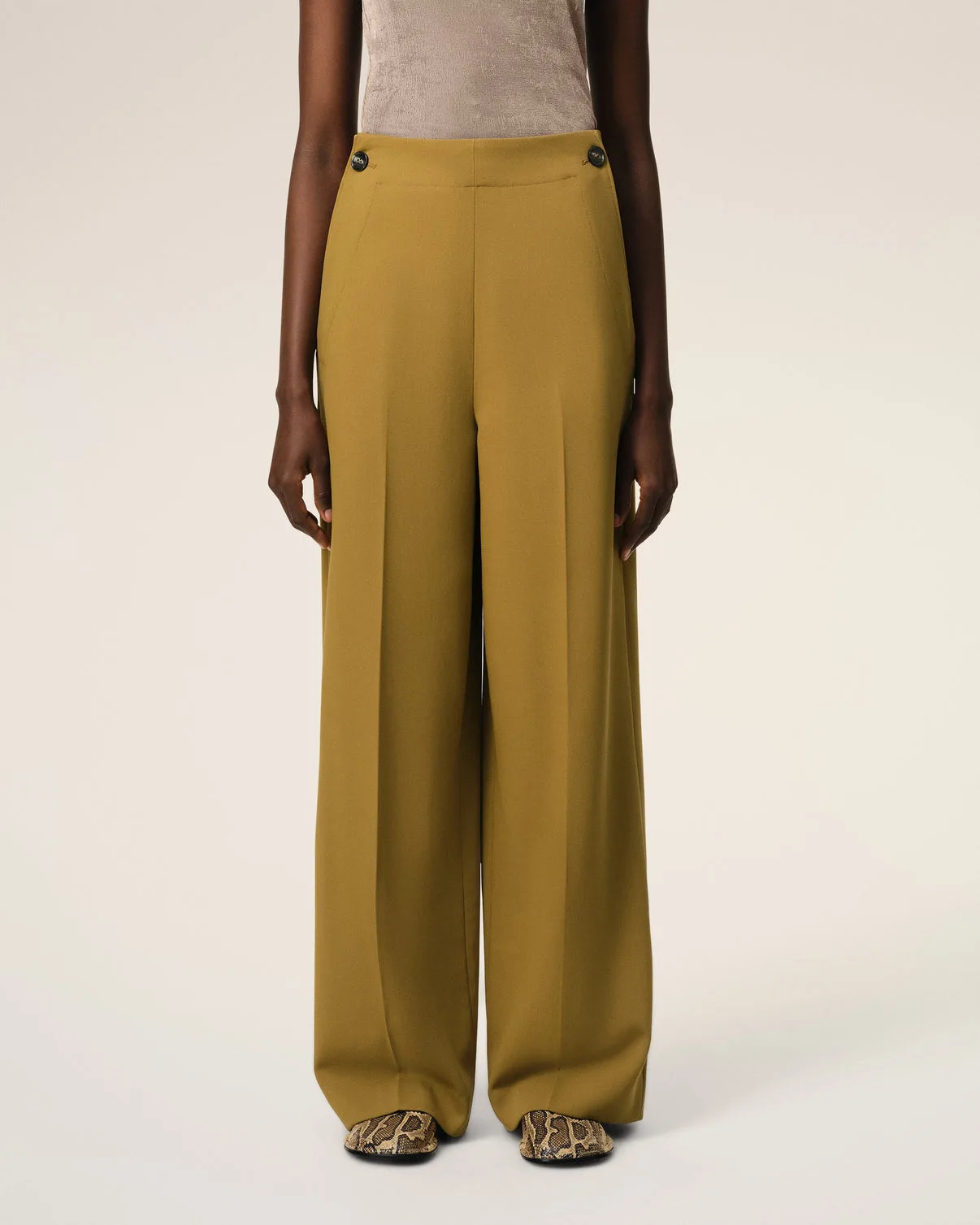 Mustard Wool Sailor Pants