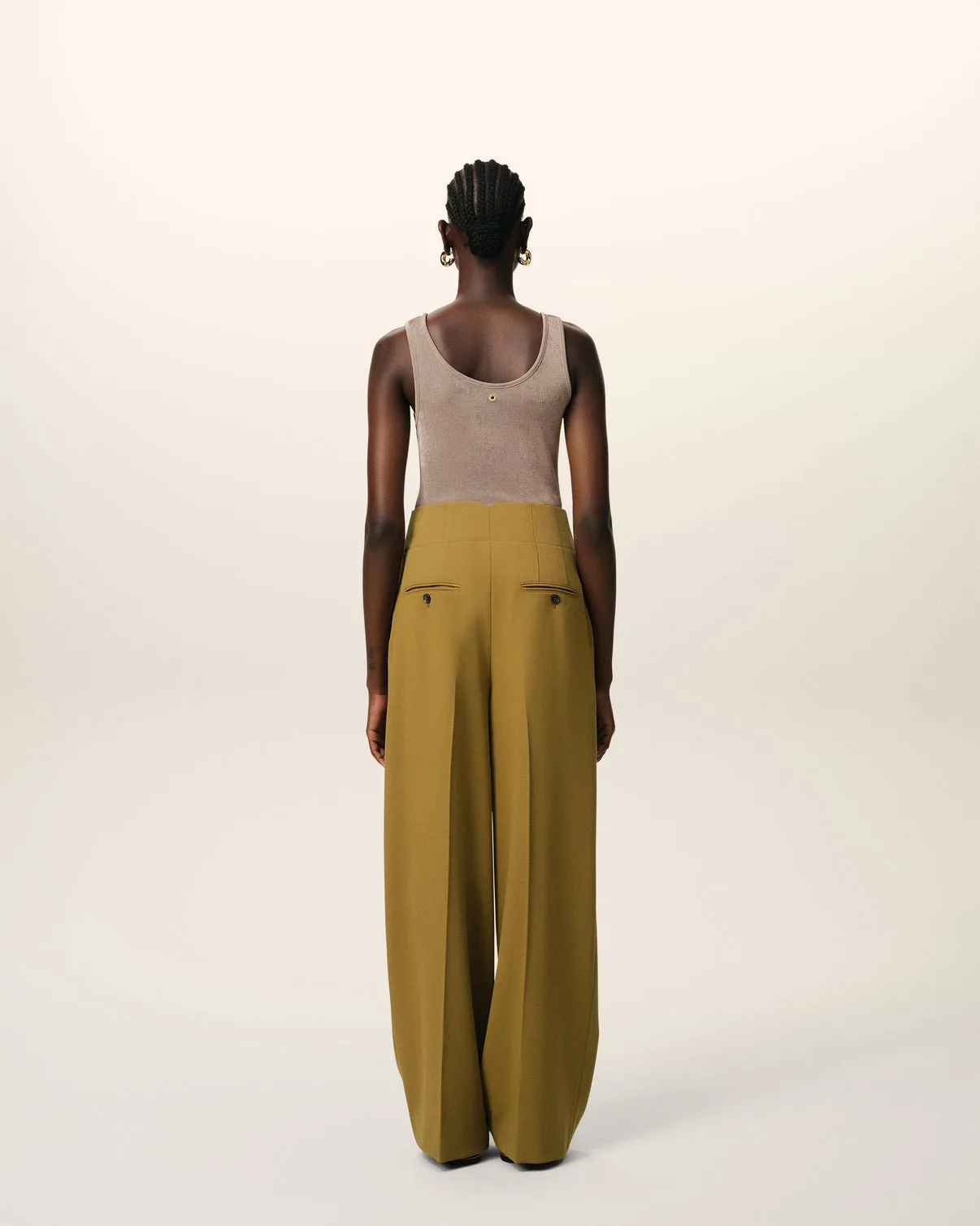 Mustard Wool Sailor Pants