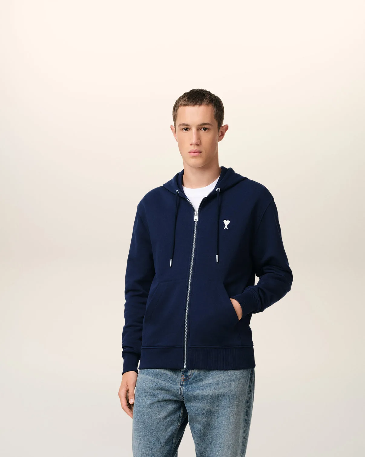Navy Cotton Hoodie