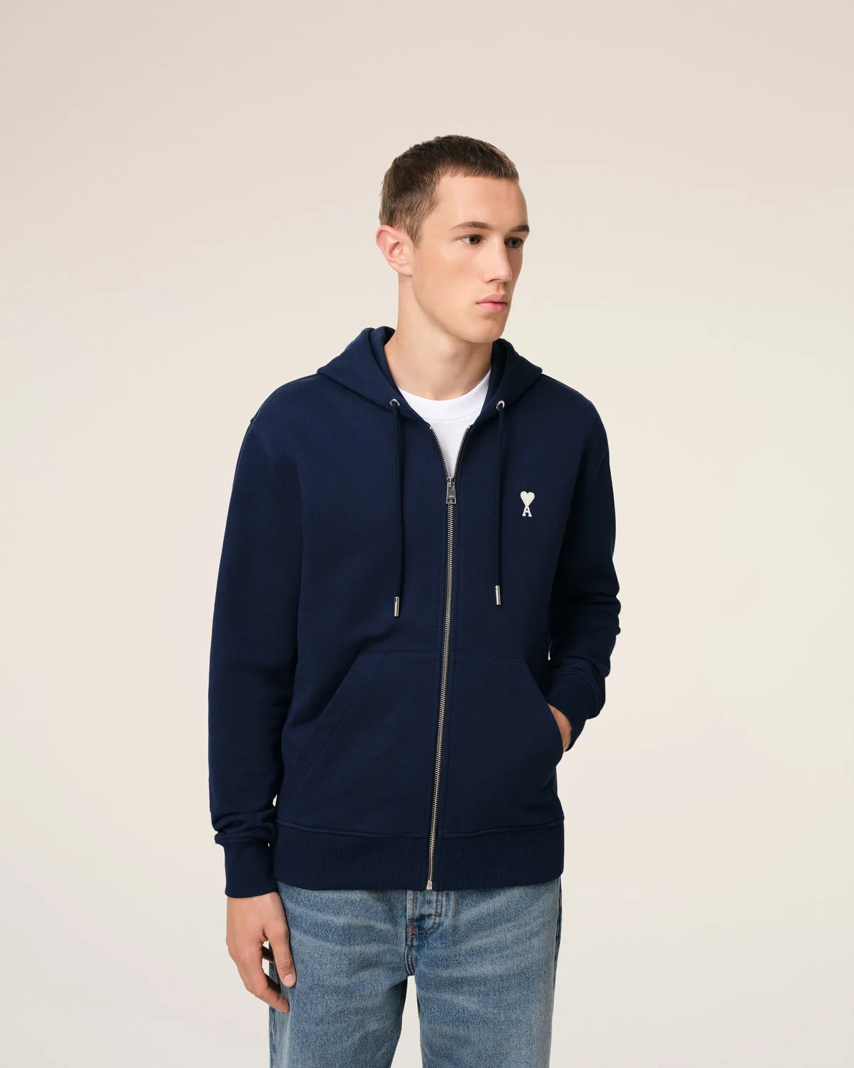 Navy Cotton Hoodie