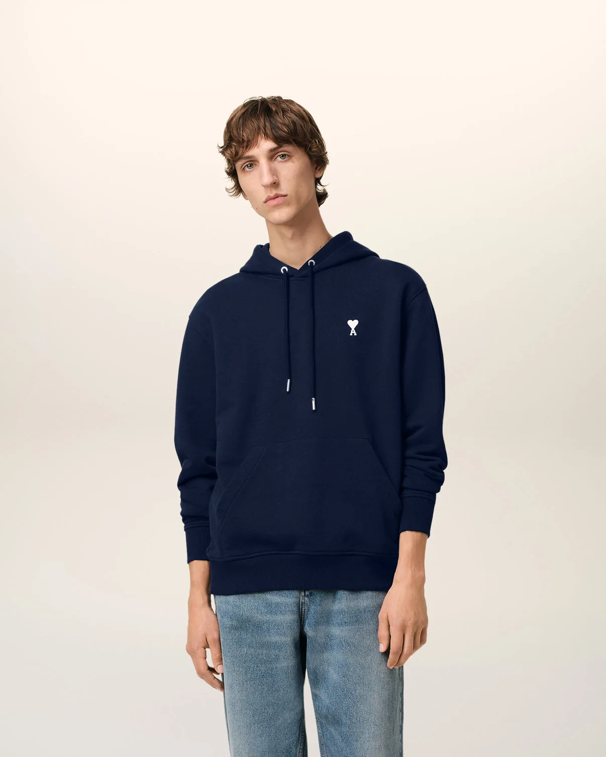 Navy Cotton Hoodie