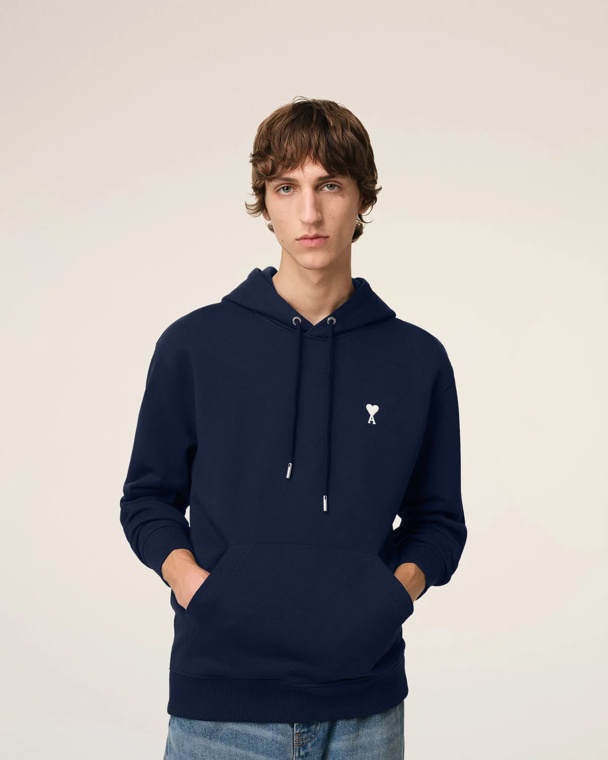 Navy Cotton Hoodie