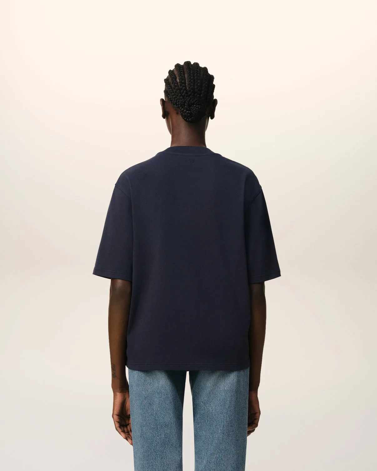 Navy Cotton Patch T-Shirt