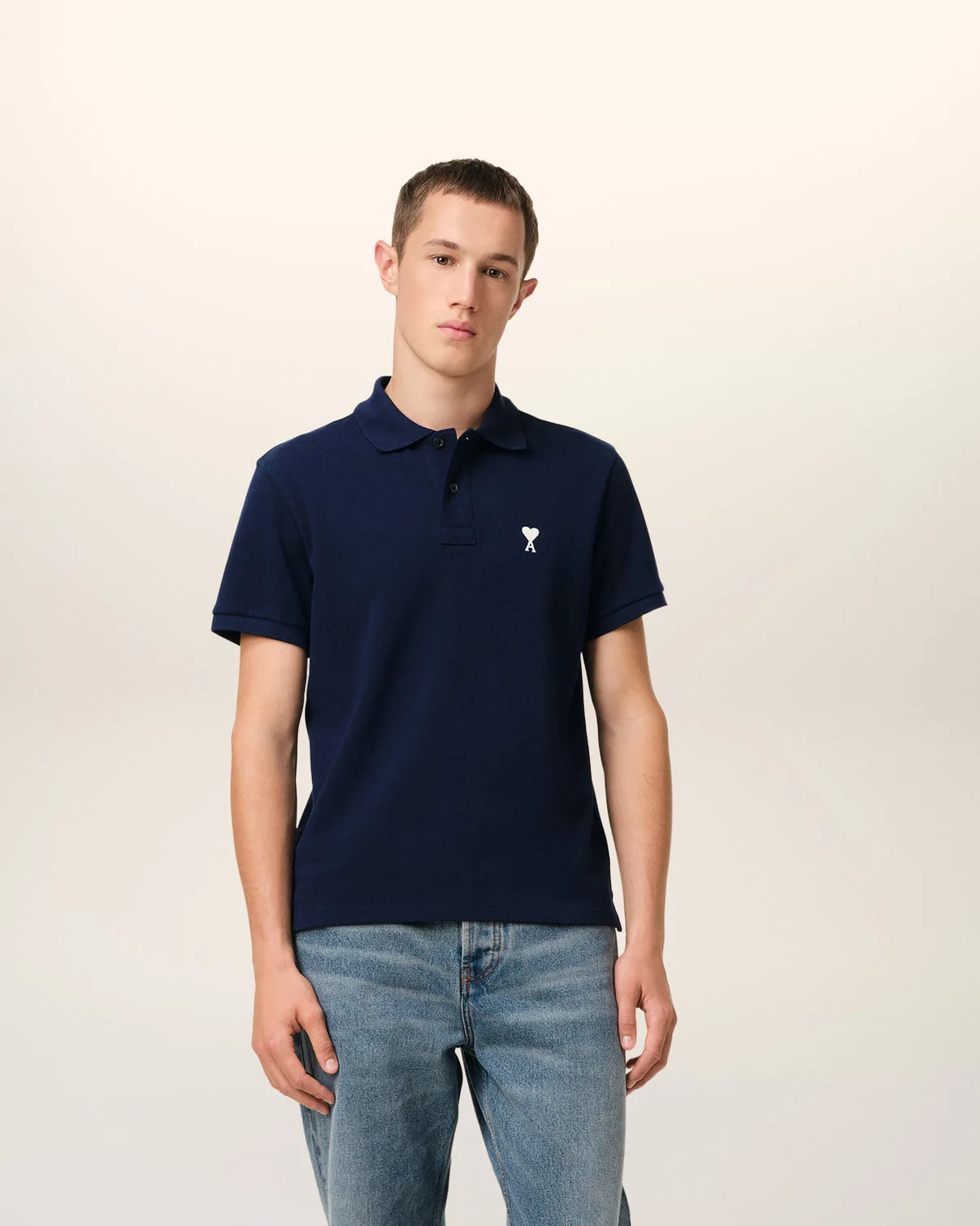 Navy Cotton Polo Shirt