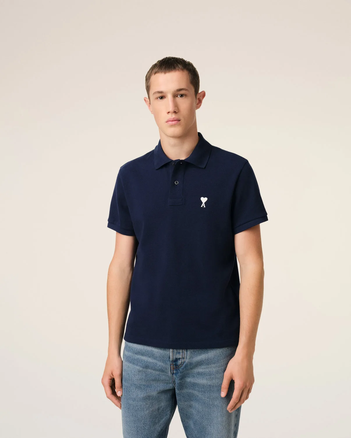 Navy Cotton Polo Shirt
