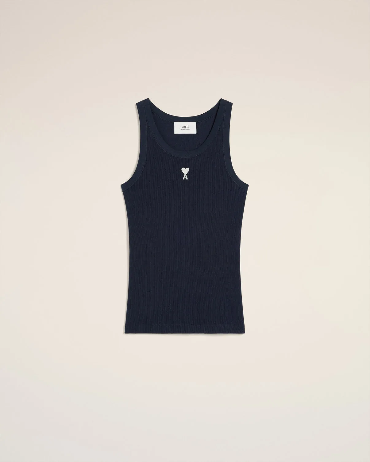 Navy Cotton Rib Tanktop