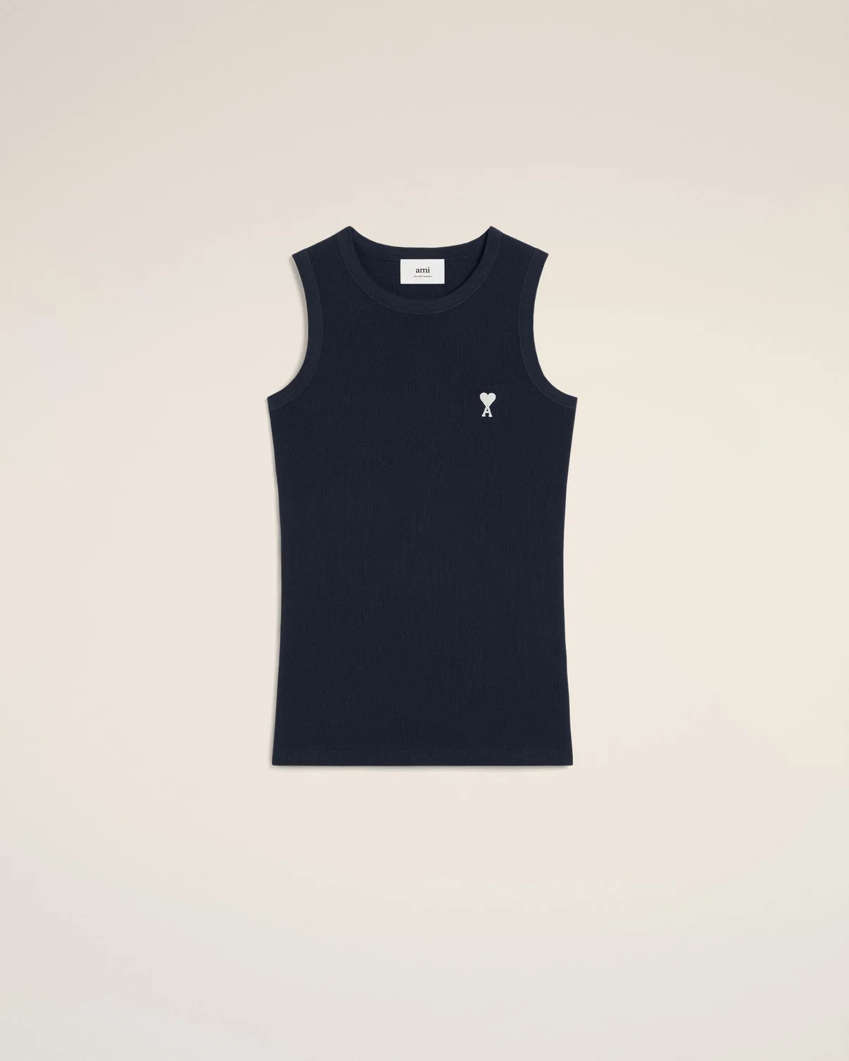 Navy Cotton Rib Tanktop