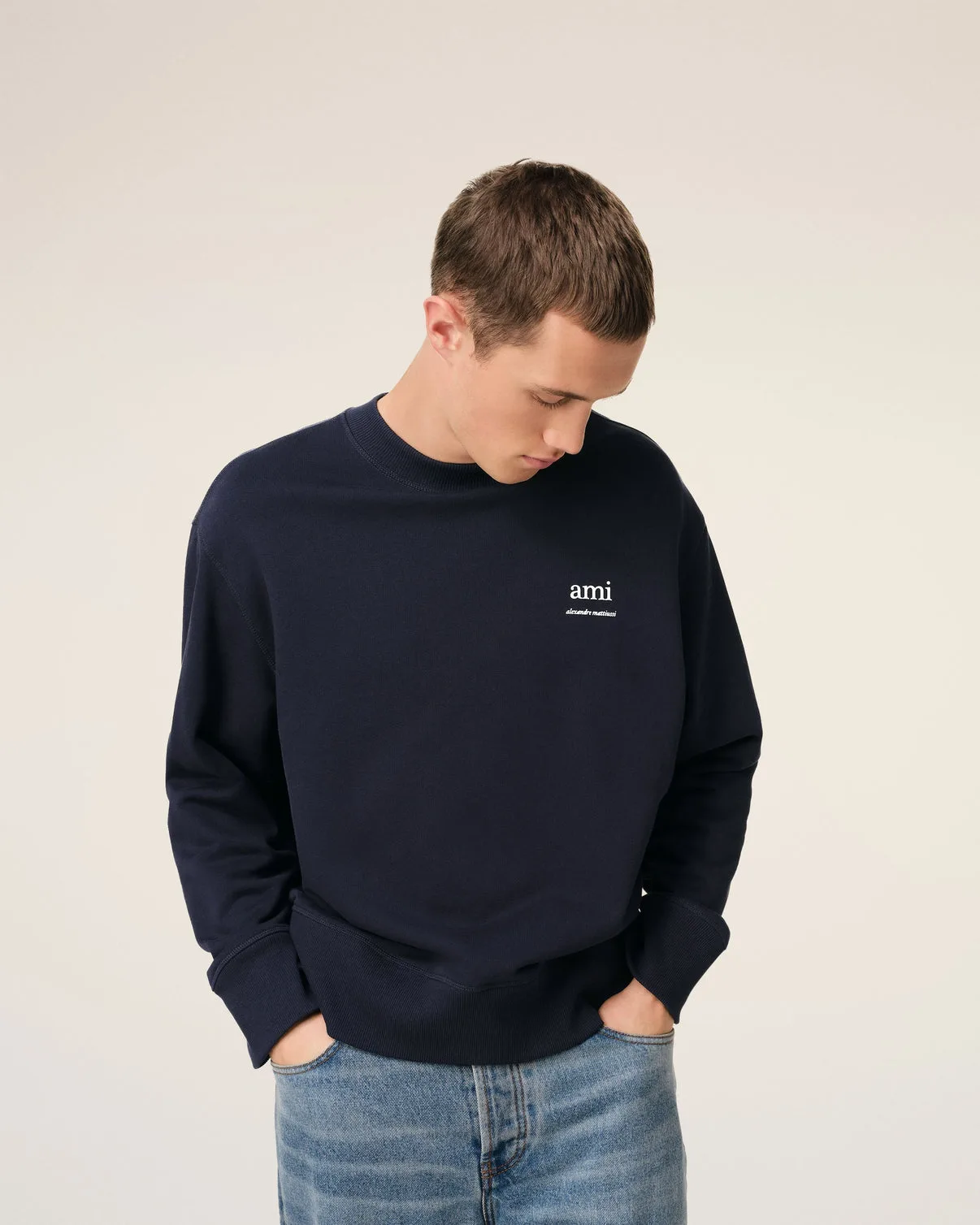 Navy Cotton Sweatshirt