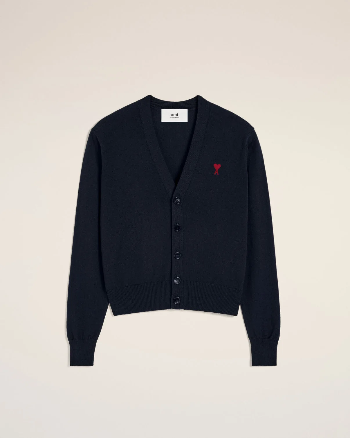 Navy Wool Cardigan