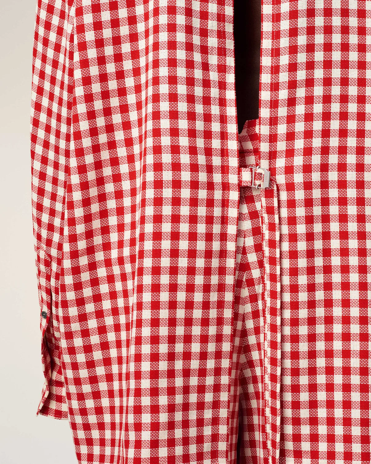 Plaid Red Wool Loose Shirt