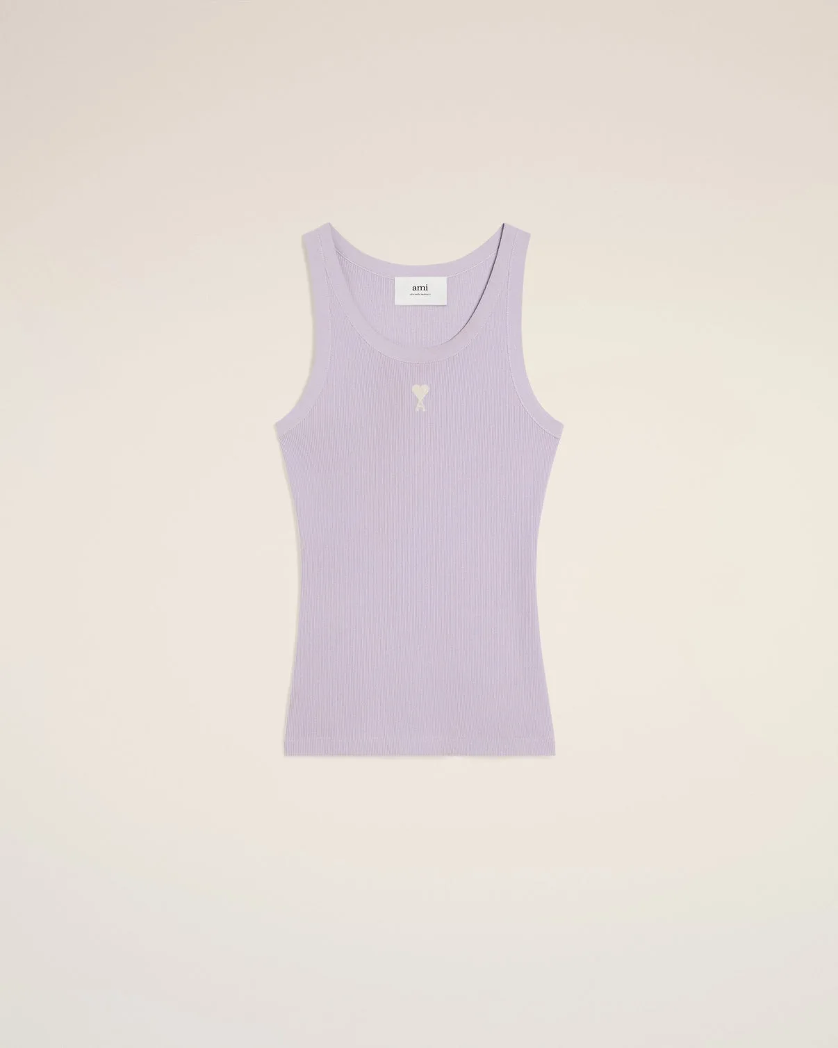 Purple Cotton Rib Tanktop