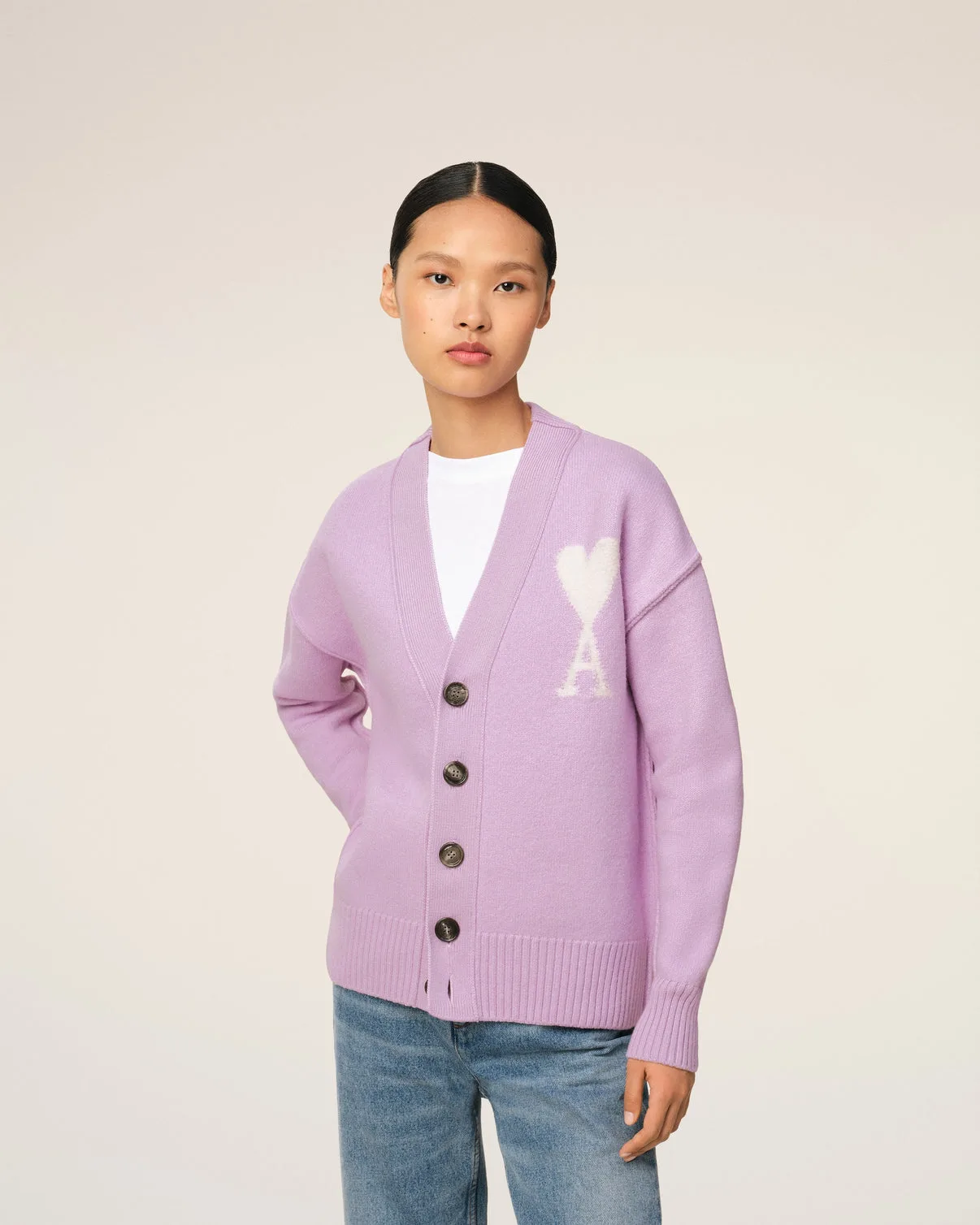 Purple Wool Cardigan