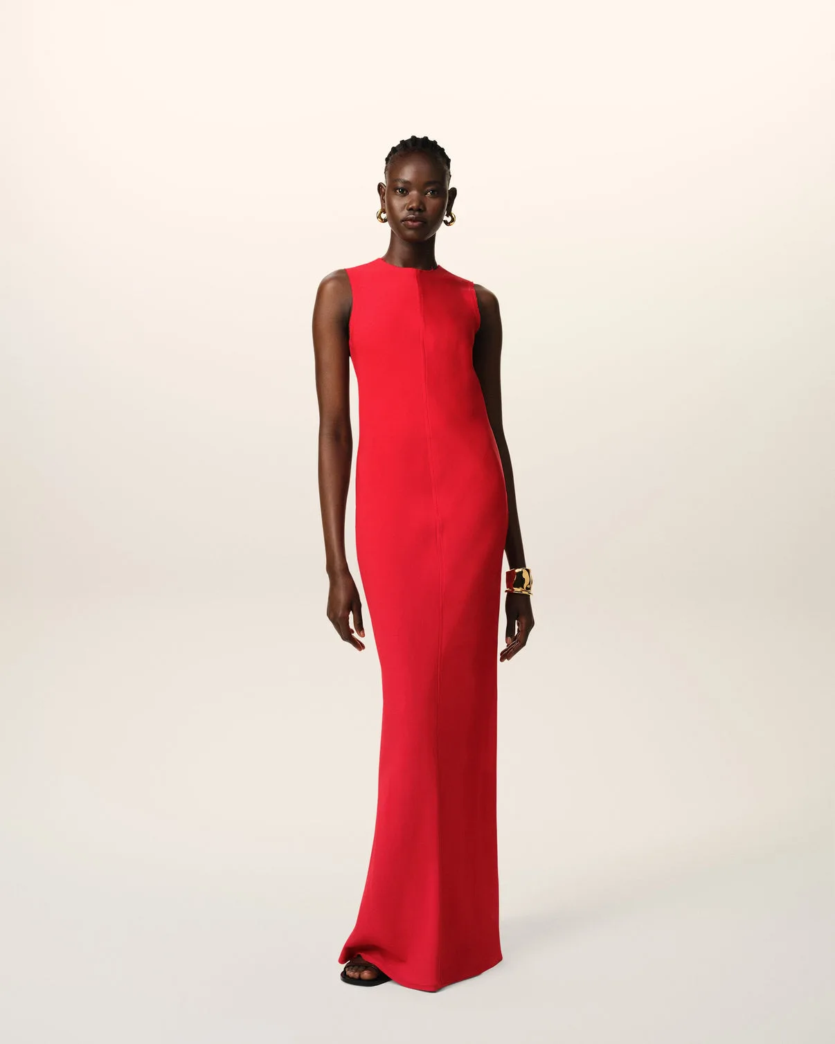 Red Long Straight Dress