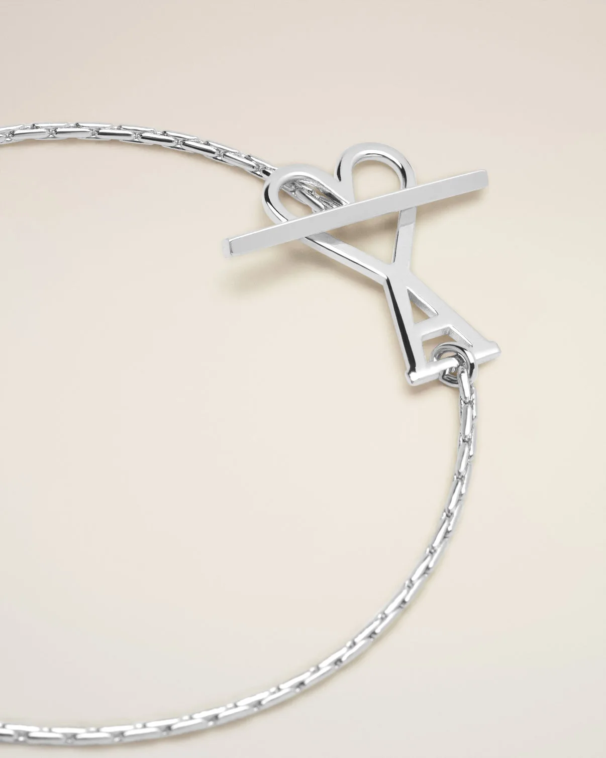 Silver Brass 2 In 1 Chain Necklace